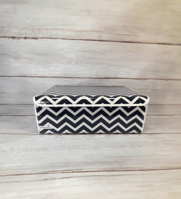 Cajas-Organizadoras-con-tapaRayas-Zig-Zag-Azul-Oscuro- Caja Organizadora Con Tapa